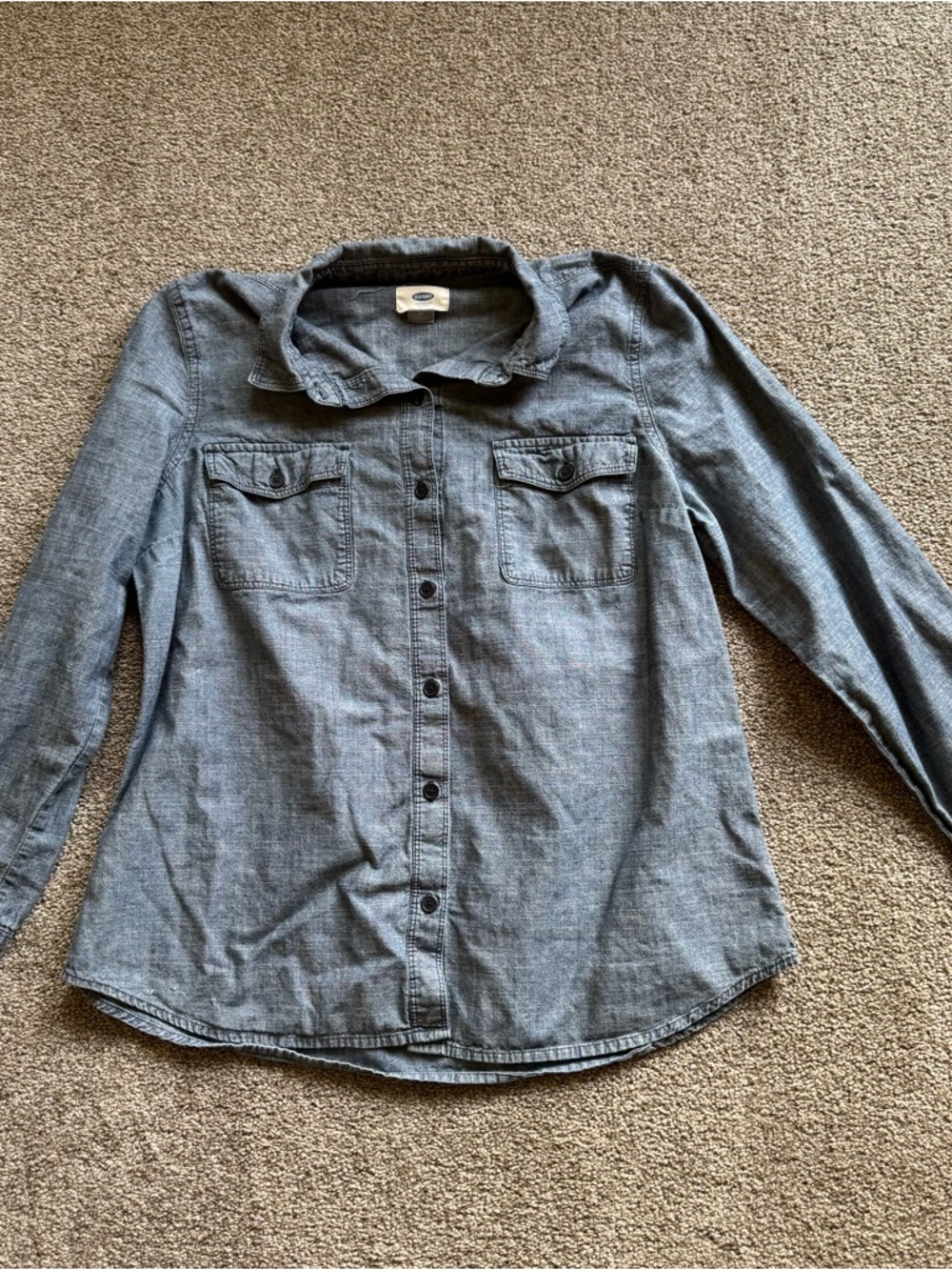 100% Cotton Old Navy Button Down Long Sleeve Shirts Lot of Three - Picture 4 of 13